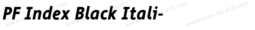PF Index Black Itali字体转换